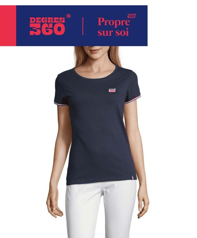 T-Shirt manche couleur Femme